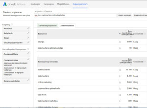 SEO tips - zoekwoorden bepalen