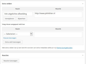 link toevoegen aan uitgelichte afbeelding WordPress