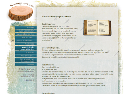 De pagina mogelijkheden zoals hij was