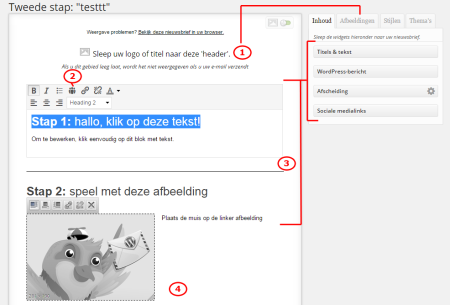 mailpoet nieuwsbrief opmaken