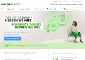 EnergieDirect gebruikt een lichte groen tint als steunkleur op een witte website, wat zorgt voor een lekker frisse uitstraling