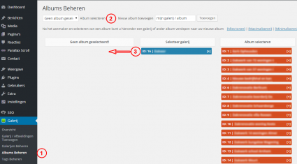 nextgen gallery album maken