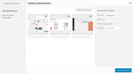 wordpress fotogalerij bewerken