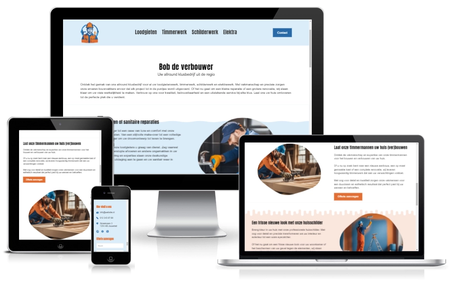 Bobs Budget Website bouwbedrijf