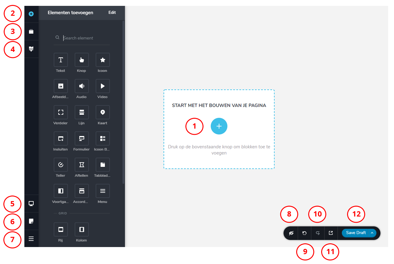 brizy-handleiding-interface Brizy handleiding - de Brizy interface