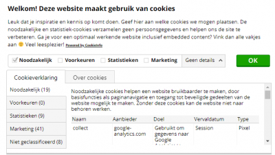 cookiemelding gdpr